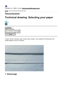 Technical Drawing: Selecting Your Paper
