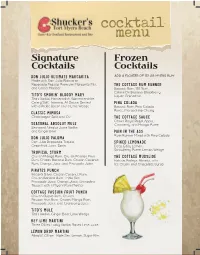 Cocktail Menu