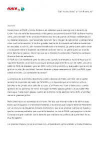 Del “No Nos Falles” Al “Con Rivera, No”
