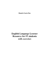 English Language Learner Resource for IT Students with Exercises