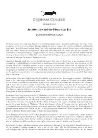 Architecture and the Edwardian Era