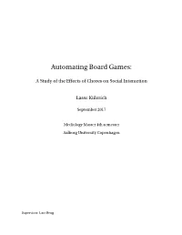 Automating Board Games