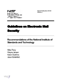 Guidelines on Electronic Mail Security