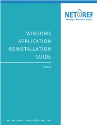 Windows Application Reinstallation Guide