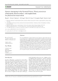Gastropoda, Pleuroceridae), with Implications for Pleurocerid Conservation