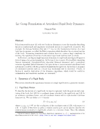 Lie Group Formulation of Articulated Rigid Body Dynamics