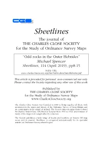 Odd Rocks in the Outer Hebrides” Michael Spencer Sheetlines, 114 (April 2019), Pp8-15 Stable URL