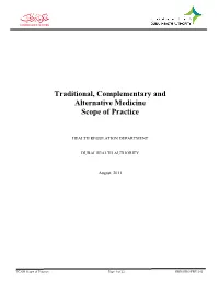 Scope of Practice for Tcam Practitoners
