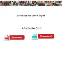 Sound Alphabet Letters English
