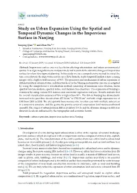 Study on Urban Expansion Using the Spatial and Temporal Dynamic Changes in the Impervious Surface in Nanjing