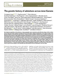 The Genetic History of Admixture Across Inner Eurasia
