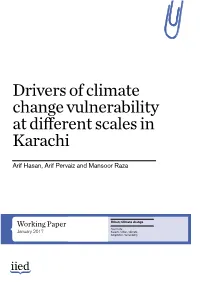 Drivers of Climate Change Vulnerability at Different Scales in Karachi