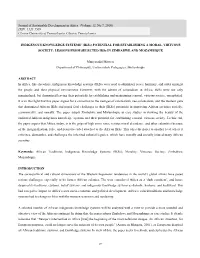 INDIGENOUS KNOWLEDGE SYSTEMS' (Ikss) POTENTIAL for ESTABLISHING a MORAL, VIRTUOUS SOCIETY