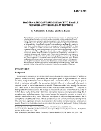 Aas 19-221 Modern Aerocapture Guidance to Enable Reduced-Lift Vehicles at Neptune