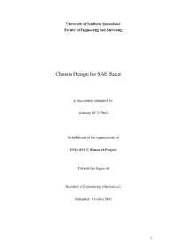Chassis Design for SAE Racer