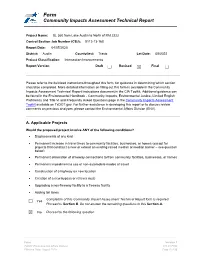 Community Impacts Assessment Technical Report