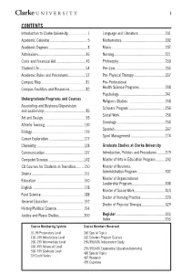 CONTENTS Introduction to Clarke University