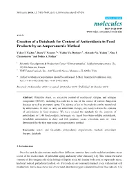 Creation of a Databank for Content of Antioxidants in Food Products by an Amperometric Method