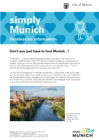 Don't You Just Have to Love Munich?