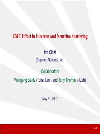 EMC Effect in Electron and Neutrino Scattering
