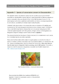 Glos Species of Conservation Concern