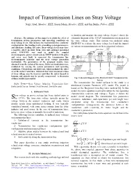 Impact of Transmission Lines on Stray Voltage