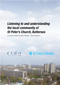 Listening to and Understanding the Local Community of St Peter's