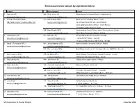 Minnesota Charter Schools by Legislative District