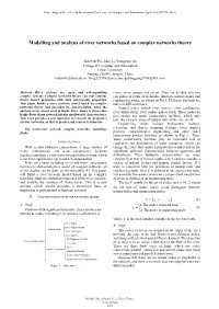 Modelling and Analysis of River Networks Based on Complex Networks Theory