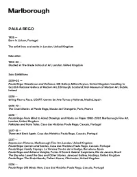 Rego, Paula CV 10 10 19