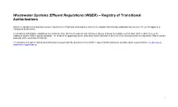 (WSER) – Registry of Transitional Authorizations