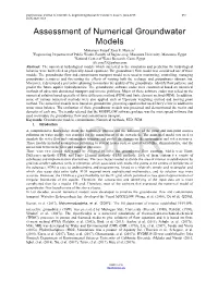 Assessment of Numerical Groundwater Models Moharram Fouad1,Enas E