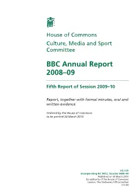 BBC Annual Report 2008–09