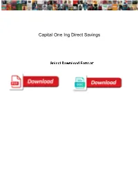 Capital One Ing Direct Savings