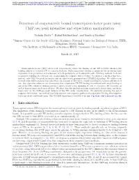 Detection of Cooperatively Bound Transcription Factor Pairs Using Chip-Seq Peak Intensities and Expectation Maximization
