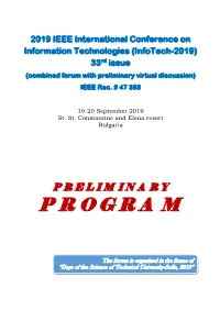 Infotech 2019 PROGRAM