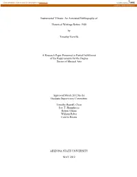 Instrumental Vibrato: an Annotated Bibliography Of