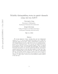 Reliably Distinguishing States in Qutrit Channels Using One-Way LOCC