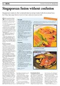 Singaporean Fusion Without Confusion Generation to Another,” Says Chef Wong Tiam Is Fujian Dialect for Shop