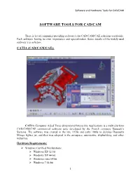 Software Tools for Cad/Cam