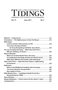 THE CHRISTADELPHIAN of the Kingdom Of