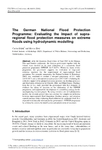 The German National Flood Protection Programme: Evaluating the Impact of Supra- Regional Flood Protection Measures on Extreme Floods Using Hydrodynamic Modelling
