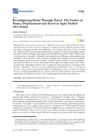 The Poetics of Home, Displacement and Travel in Agha Shahid Ali's