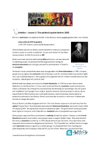 The Political System Before 1832