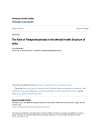 The Role of Paraprofessionals in the Mental Health Structure of India