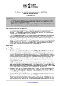 UN Mission for Ebola Emergency Response (UNMEER) External Situation Report 15 December 2014