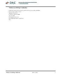 Â•Œwriters on Writingâ•Š Collection
