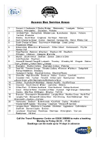 Access Bus Service Areas