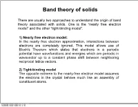 Band Theory of Solids