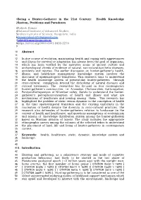 Being a Hunter-Gatherer in the 21St Century: Health Knowledge 2System, Problems and Paradoxes